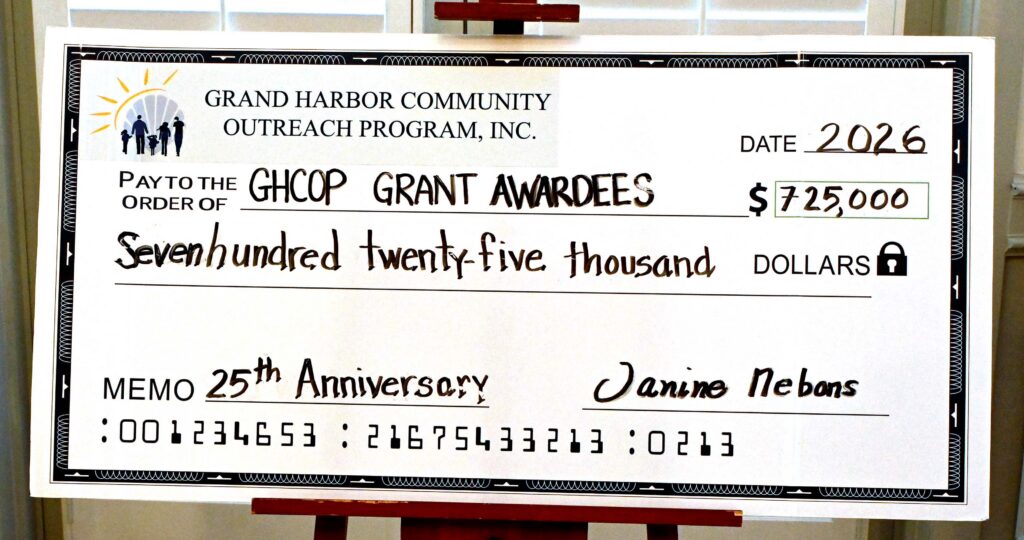 Check written to GHCOP Grant Awardees for $725,000