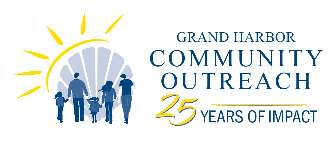 Grand Harbor Community Outreach logo celebrating 25 years of impact